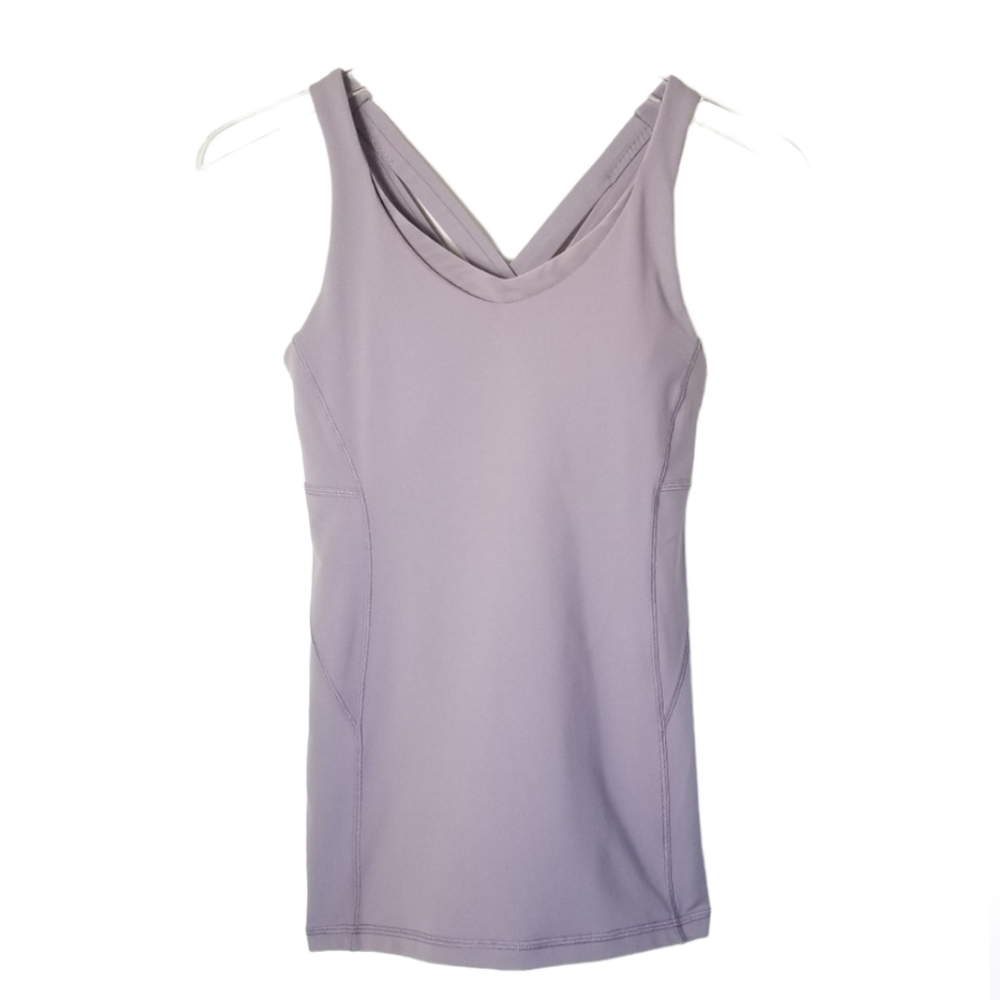 LULULEMON Stash N Run Tank Dusty Dawn Size 6 Luxtreme High Neck Athleisure Gym